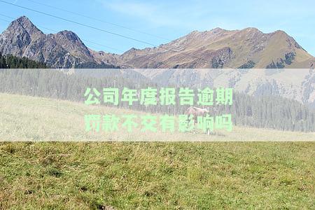 公司年报逾期罚款多少？请了解相关规定与金额