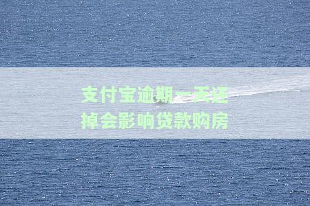 支付宝贷款逾期一天会影响征信吗？解决方案全解析