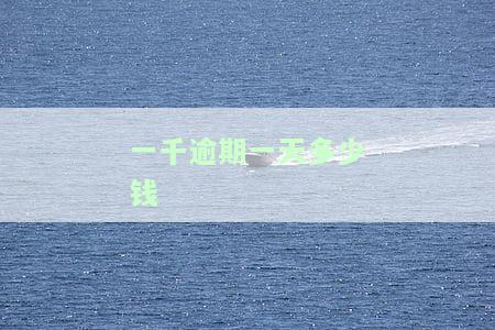 一千逾期一天的罚息是多少？