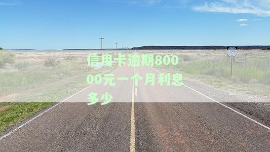 信用卡逾期80000元一个月利息多少？合理吗？