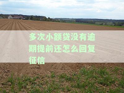 小额贷款多次,但没有逾期会影响征信吗，多次申请小额贷款未逾期，是否会影响个人征信记录？