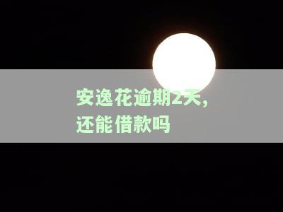 安逸花逾期2天,还能借款吗安全吗，安逸花逾期两天，还能借款吗？安全有保障吗？