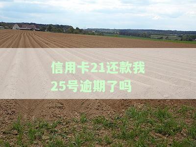 信用卡21还款我25号逾期了吗-信用卡21号还款25号算逾期吗