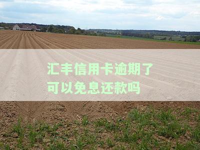 汇丰信用卡逾期了可以免息还款吗知乎，解答疑惑：汇丰信用卡逾期后是否能享受免息还款？