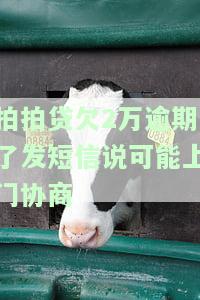 拍拍贷欠2万逾期了发短信说可能上门协商是真的吗，拍拍贷欠款2万逾期，收到可能上门协商的短信是否真实？