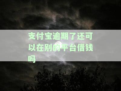 支付宝逾期还能不能申请其他网贷，支付宝逾期后，能否继续申请其他网贷？