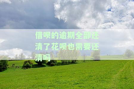 借呗的逾期全部还清了花呗也需要还清吗，是否需要还清花呗？已还清借呗逾期