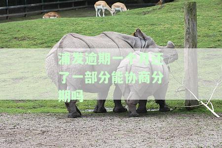 浦发逾期一个月还可以协商还款解决吗，浦发银行信用卡逾期一个月，还有机会协商还款吗？