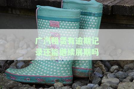 汽租赁有逾期记录还能继续展期吗？怎么办理？