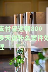 支付宝逾期800多天说什么案件处理