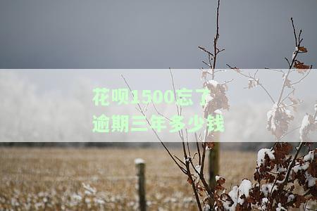 花呗1500忘了逾期三年多少钱了怎么办，忘记还款！花呗1500元逾期三年，现在需要偿还多少？