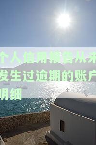 个人信用报告从未发生过逾期的账户明细-个人信用报告从未发生过逾期的账户明细是什么