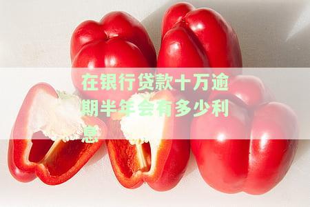 在银行贷款十万逾期半年会产生多少利息？逾期多久会面临诉讼风险？
