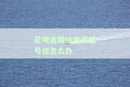 花呗逾期给我寄挂号信，如何办理退款手续？
