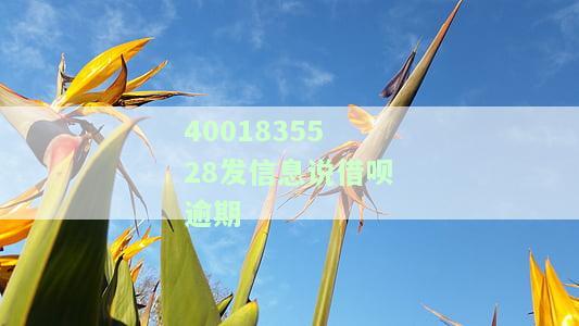 4001835528发信息说借呗逾期五千多，今天总部电话说上门核实情况，是真的吗？