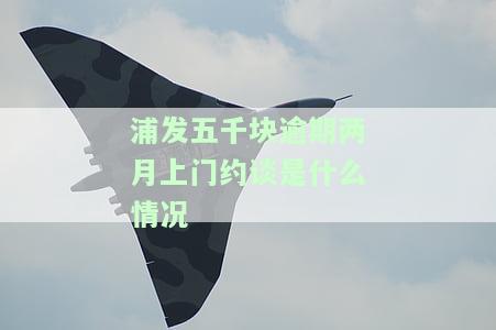 浦发五千块逾期两月上门约谈是什么情况