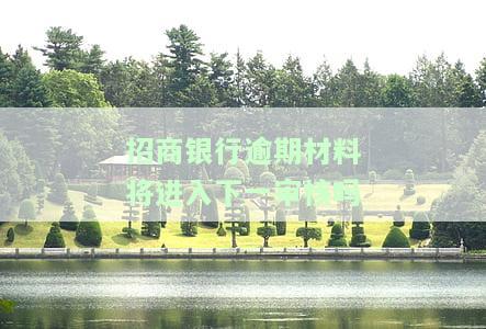招商银行逾期材料将进入下一审核？需按要求发送资料