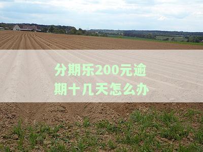 分期乐逾期200多天了，借款4000元，会被起诉吗？