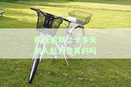网贷逾期二十多天被起诉是真吗？后果是什么？