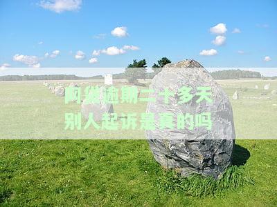 网贷逾期二十多天别人起诉是真的吗-网贷逾期二十多天别人起诉是真的吗吗