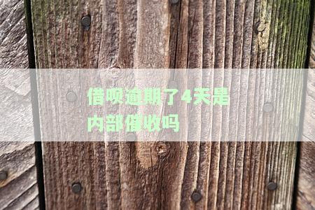 借呗逾期了4天是内部催收吗-借呗逾期了4天是内部催收吗怎么办