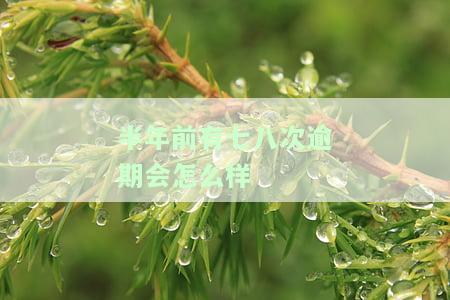 半年前逾期一次对贷款的影响？能否申请成功？