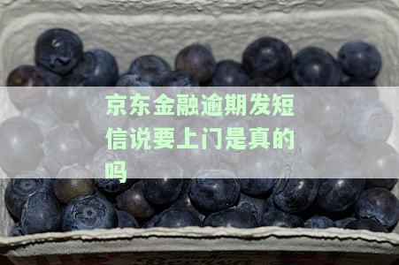 京东金融逾期发短信说要上门：真的吗？安全吗？会来家我吗？