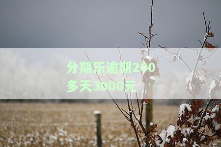 分期乐逾期120天，欠了4000多后果严重！