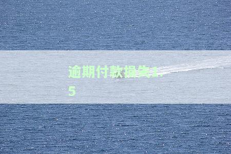 逾期付款损失1.5万怎么办，如何处理逾期付款导致的1.5万元损失？
