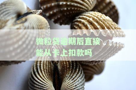 微粒贷逾期后直接能从卡上扣款吗
