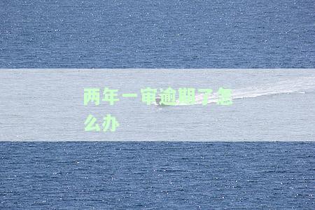 两年一审逾期了怎么办