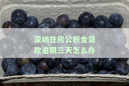 深圳公积金晚还几天算逾期？逾期一天有不良记录吗？如何还款？贷款逾期一天怎么办？