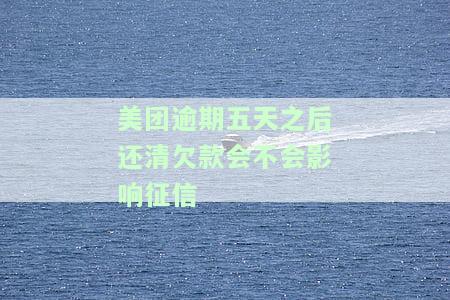 美团逾期五天后还款，会对征信产生影响吗？