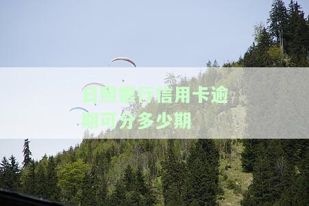 日照银行信用卡逾期可分多少期