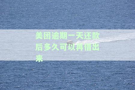 美团借款逾期一天还款后还可以贷款吗？会影响信用记录和再次借款吗？