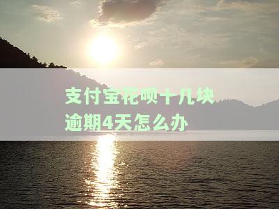 支付宝花呗十几块逾期4天怎么办