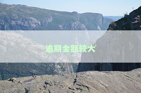 逾期金额较大指的是多少钱，什么是逾期金额较大？其具体数值是多少？