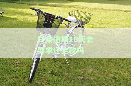 白条逾期16天会要求还全款吗？原因及影响解析