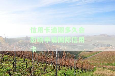 信用卡逾期多久会影响申请国际信用卡额度，逾期时间长短对国际信用卡额度申请的影响