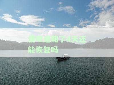 借呗逾期了4天还能恢复吗-借呗逾期了4天还能恢复吗怎么办