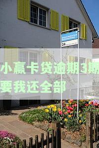 小赢卡贷逾期3期要求全额还款，我应该怎么办？