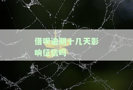 借呗逾期了十多天有什么影响，逾期十多天，借呗的影响有多大？