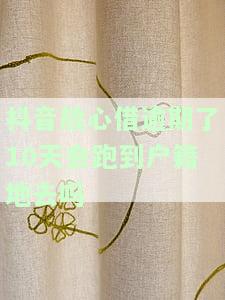 抖音放心借逾期了10天会跑到户地去吗安全吗，抖音放心借逾期10天，是否会跑到户地？安全问题解析