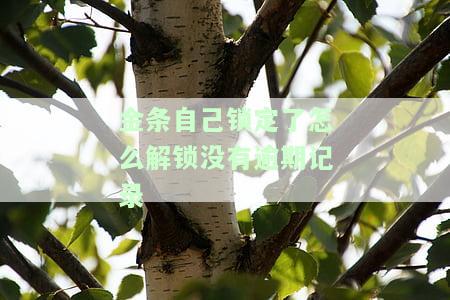 金条自己锁定了怎么解锁没有逾期记录了，如何解锁被锁定的金条账户，即使没有逾期记录