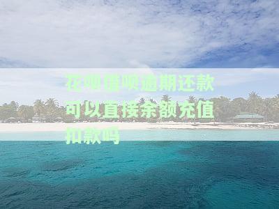 花呗借呗逾期还款可以直接余额充值扣款吗