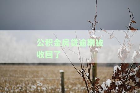 公积金房贷逾期被收回后的影响及处理方法