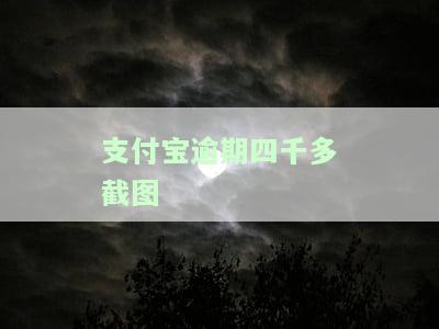 支付宝逾期4千右，逾期警示：支付宝欠款4千元，及时还款以免产生更多费用！