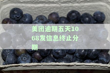 美团金融逾期3天发信息取消分期还款，冻结金额结清