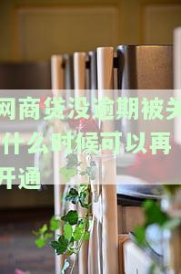 网商贷没逾期被关,什么时候可以再开通