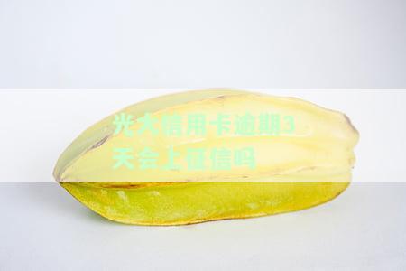 光大信用卡逾期3天会上征信吗